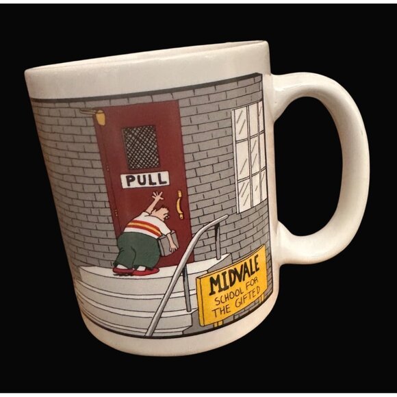 The Far Side Gary Larson Midvale School For The Gifted Ceramic Mug 1986 - Picture 1 of 6